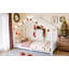 Lit simple au sol avec lattes de soutien, cadre de lit en bois massif pour enfants, sans sommier ni structure d'ouverture, blanc-369078450-369078455