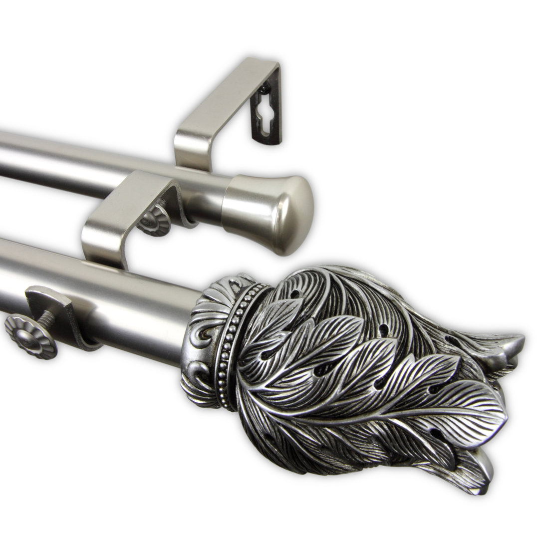 Tate Steel Double Curtain Rod Fleur De Lis Living 
