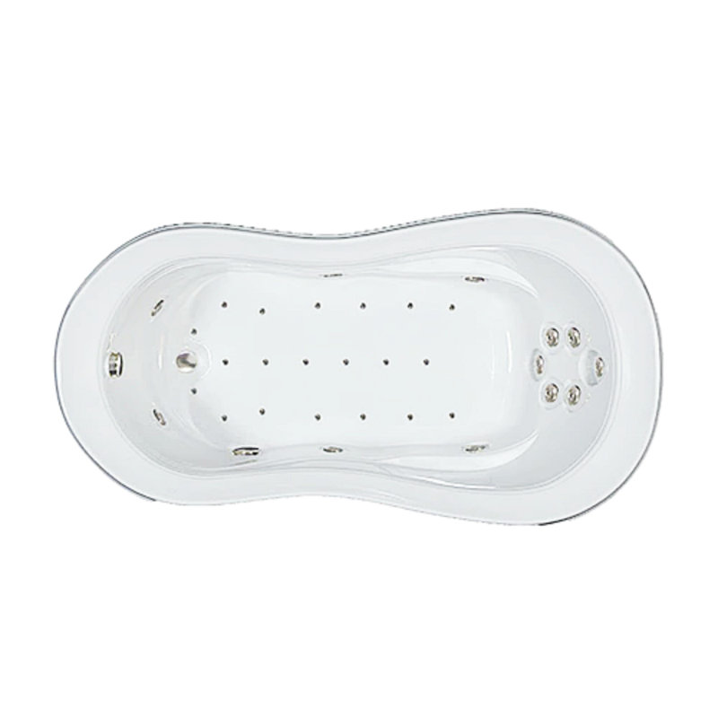 74" L X 41" W Drop In Combination Acrylic Bathtub with Reversible Drain in White