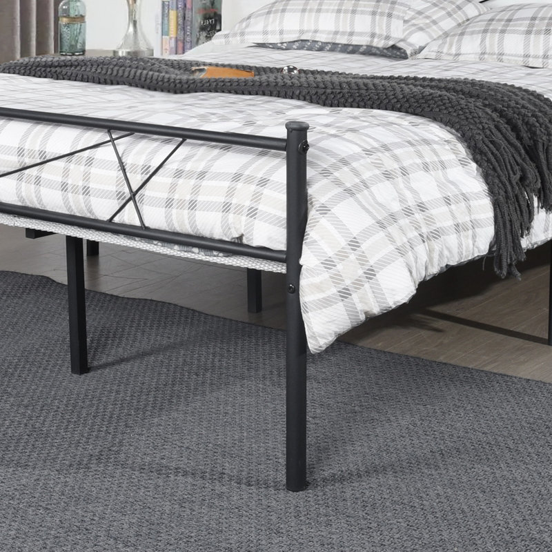 Alanis Metal Bed, Black, 135 x 190cm