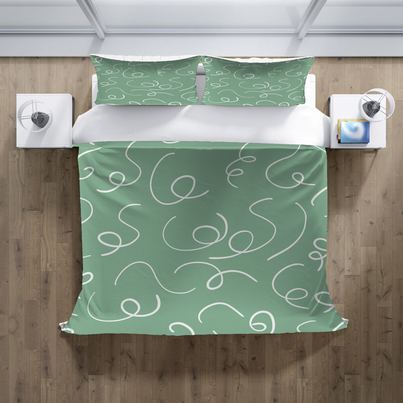 Polyester Abstract Duvet Cover, King Duvet Cover + 2 King Shams