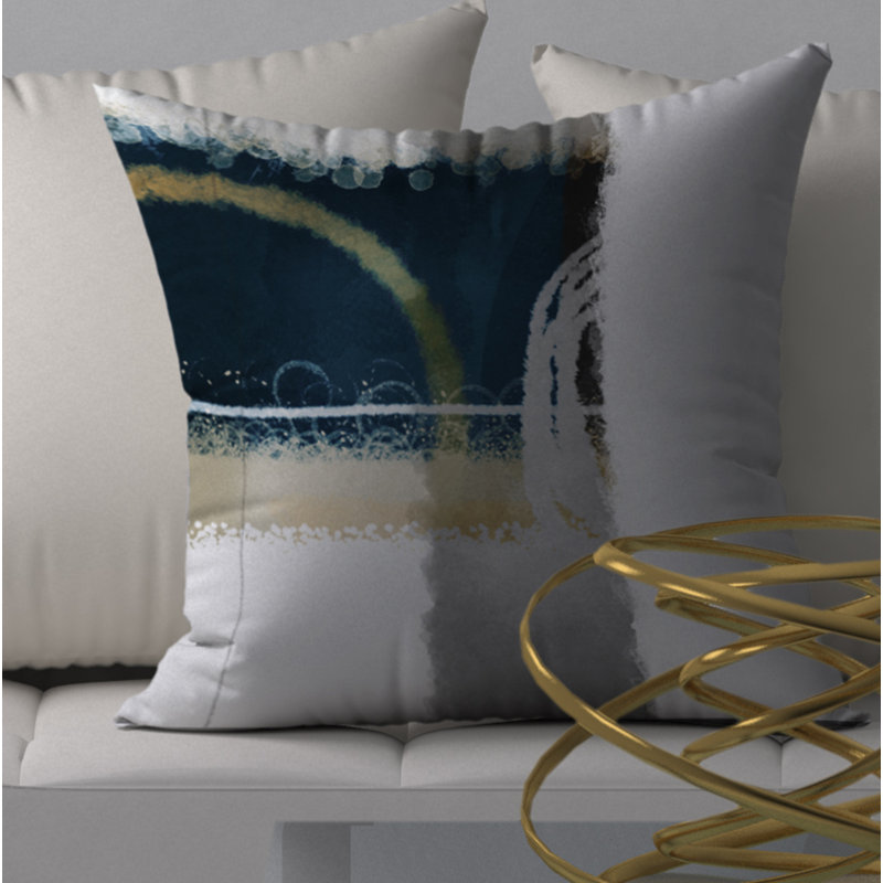 Abstract Reversible Throw Pillow, 20" x 20"