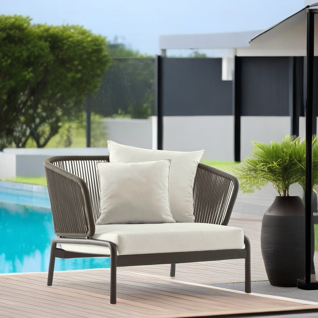 Latitude Run® Dharmandra 27.56'' Wide Outdoor Rectangular Patio Sofa ...