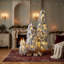 Arbre de Noël artificiel floqué avec lumières aux couleurs changeantes