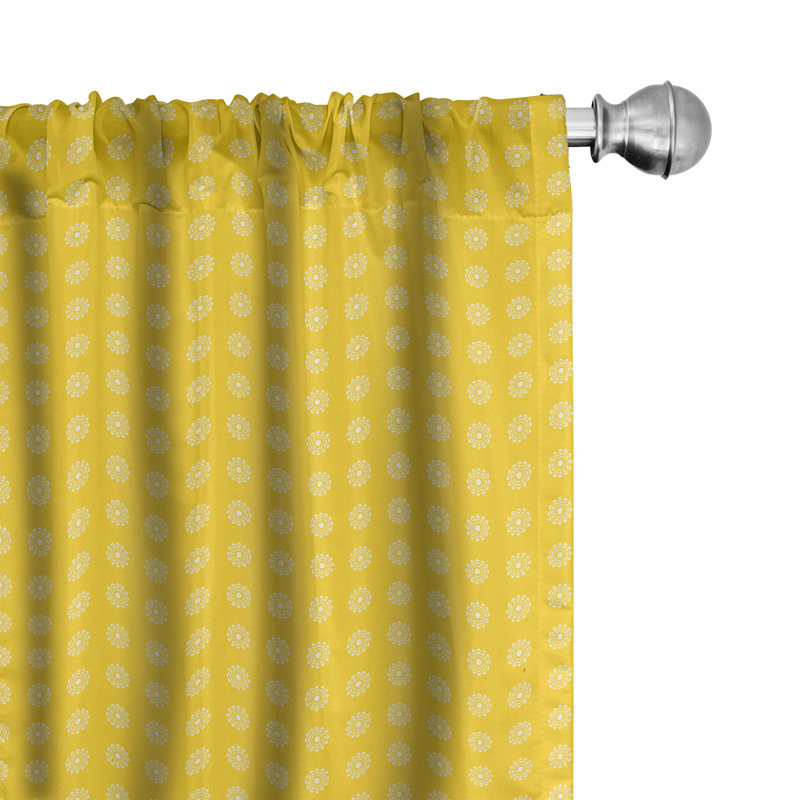 Floral Semi-Sheer Rod Pocket Sliding Panel, 28" x 84"