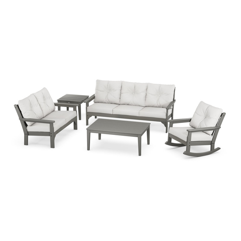 Vineyard 6-Piece Deep Seating Set, Sand, Natural