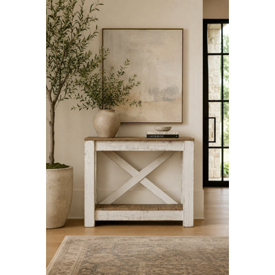 Console en bois massif 36 po Fegan