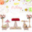 Ingetrud 7Pcs Metal Crystal Wedding Dessert Cake Display Stands