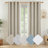 Full Blackout Faux Linen Look Thermal Insulated Grommet Curtains (Set of 2)-811484115-811484127