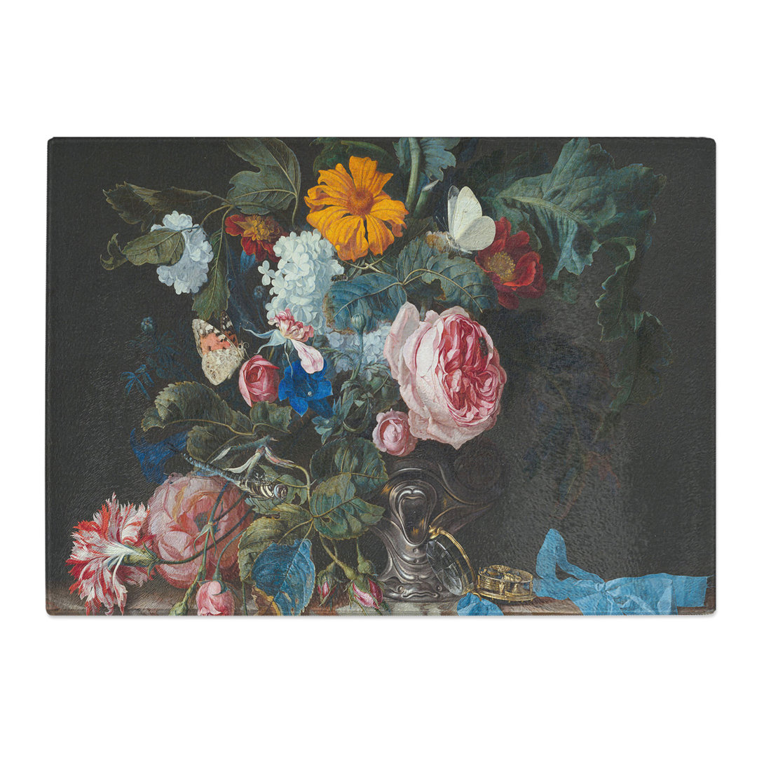 Still Life with Flowers Vol.1 by Willem Van Aelst Chopping Board