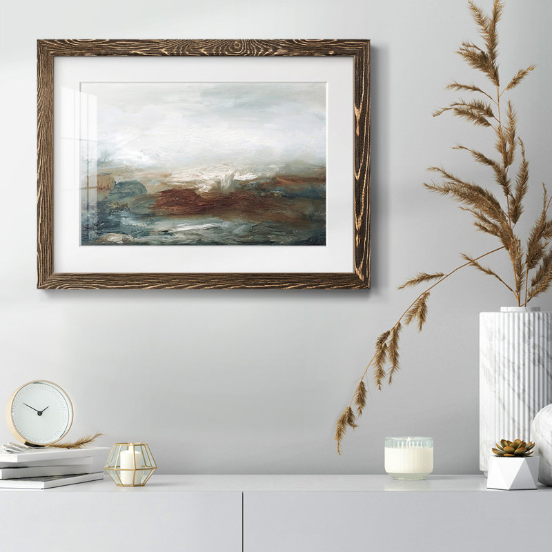 «Lingering Light IV», reproduction encadrée rustique avec tableau mat, Noyer, H 18 po x l 26 po x P 1,5 po