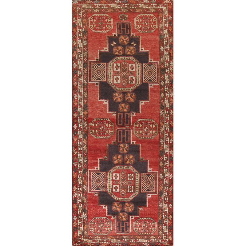 Tapis géométrique de salon traditionnel 5 x 13