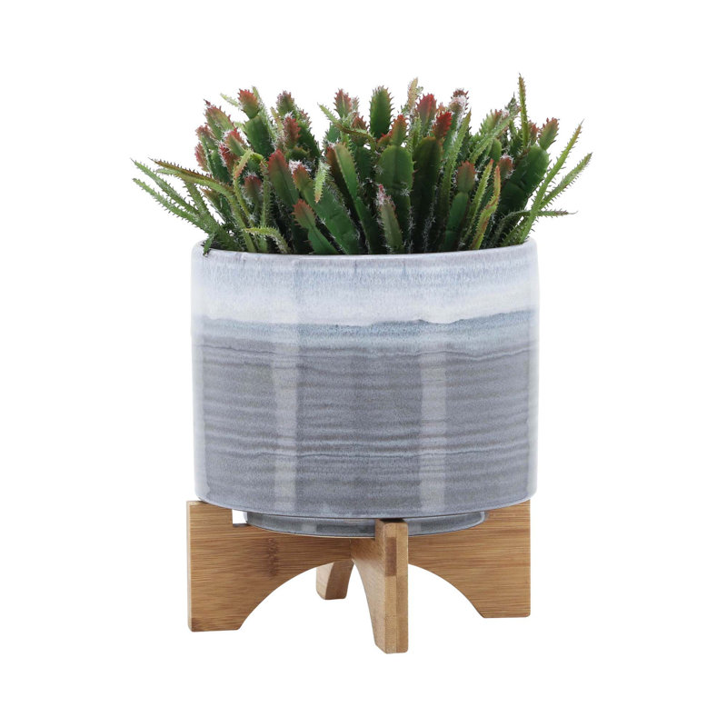 Pot à fleurs en céramique polyvalent avec support pour tous les espaces et plantes