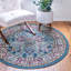 Tapis traditionnel Kelayeh couleur azur