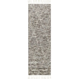 Camille Hand Knotted Wool Geometric Area Rug in Gray