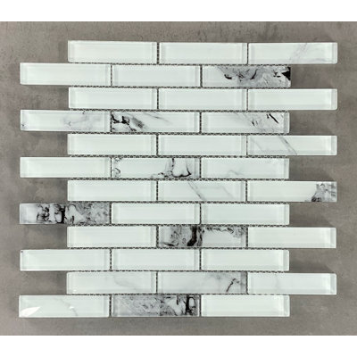 Carrelage mural mosaïque en verre 1 "x 4" Art Craft