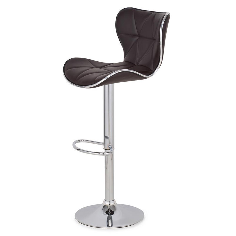 Swivel Upholstered Adjustable Height Counter Stool, Brown