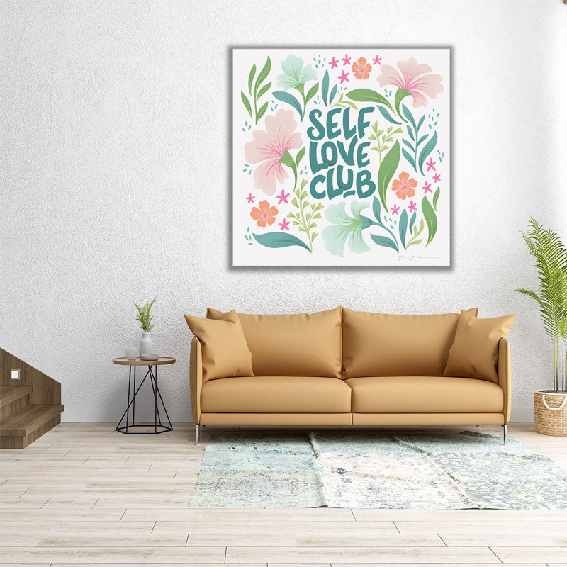 «Self Love Club II», reproduction d'art sur toile, H 40 po x l 40 po