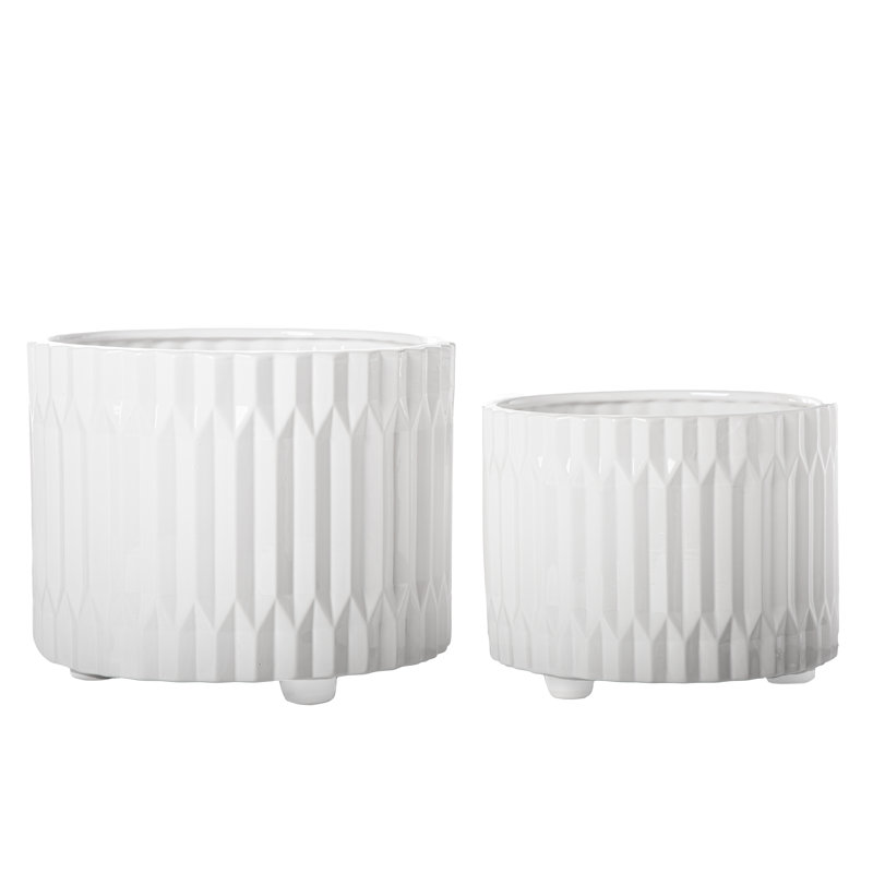 Ceramic Pot Planter, White