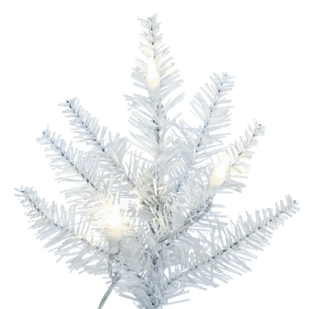 2' x 20" Red Artificial Pre-Lit Christmas Tree, 50 Warm White LED Lights. The Holiday Aisle® 