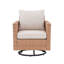 Chaise d'extérieur pivotante en rotin avec coussins