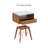 Faux Marble Nightstand with Drawer