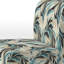 Fauteuil de chambre rembourré bleu sarcelle et crème Natures Whispers