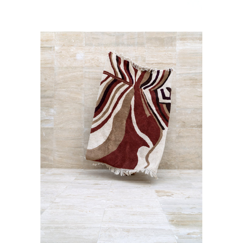 Aabas Abstract Hand Woven Area Rug, Rectangle 120 x 180cm