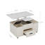 Ensemble de tables basses modernes avec rangement caché et 2 tabourets
