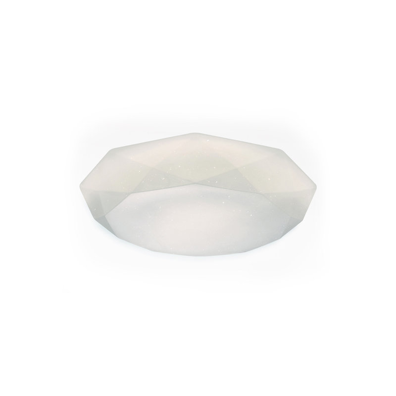 Campton Acrylic LED Flush Mount, 10cm H x 39cm W x 39cm D