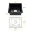 Évier de bar encastrable en quartz, 18 po x 16 po, noir mat, résistant à la chaleur et aux rayures, antirouille, fixation 18 po x 16 po avec crépine
