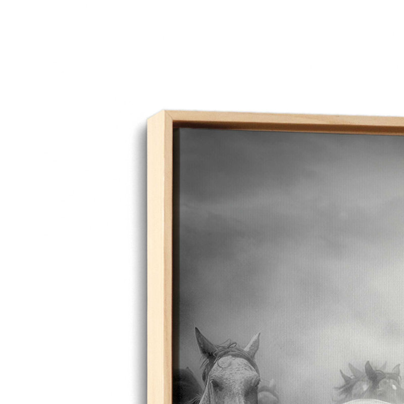 Thundering Hooves Canvas Print, American Maple Floater Framed, 20.75" H x 30.75" W x 1.75" D