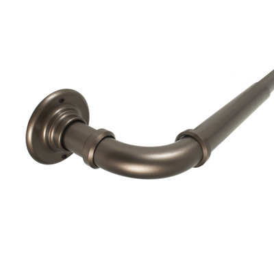 Shueyville Steel Adjustable Single Curtain Rod