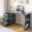 MDF Computer Desk with Built-In Electrical Outlet-497719372