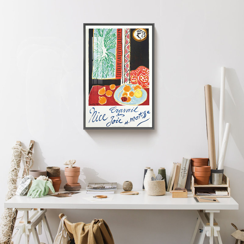 Matisse, reproduction d'art, H 24 po x l 16 po x P 1,3 po, Cadre noir