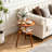 Solid wood double-layer round side table