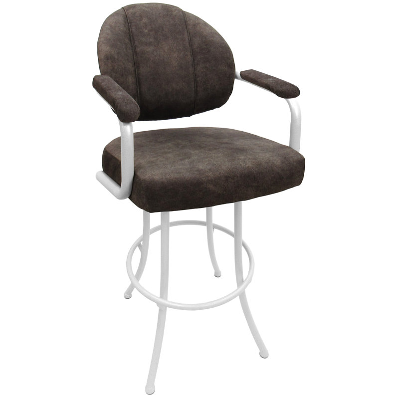 Tabouret pivotant 30 po Vianay, Bois de frêne Outlier, Blanc