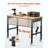Workbench On Wheels Adjustable Height Table With Power Outlet Pegboard