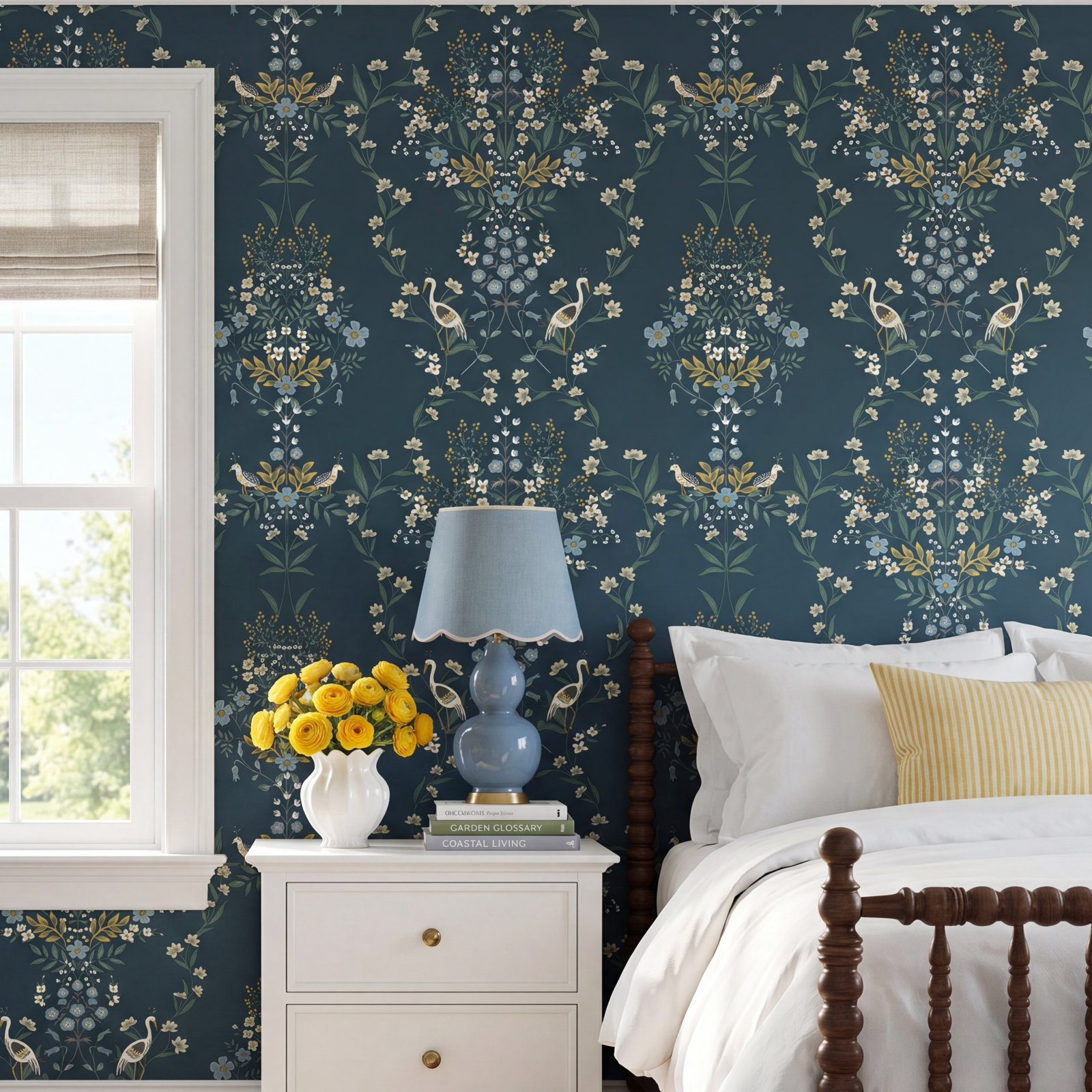 Luxembourg Wallpaper Double Roll, Blue/Green