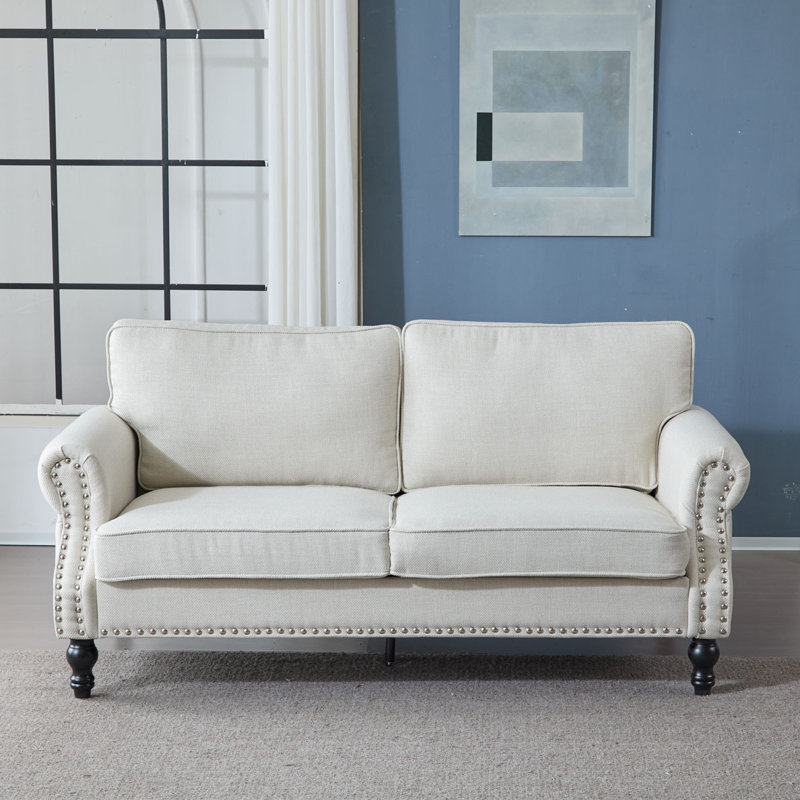 Canapé Ginta, H 34,25 po x l 67,72 po x P 32,28 po, Beige 1