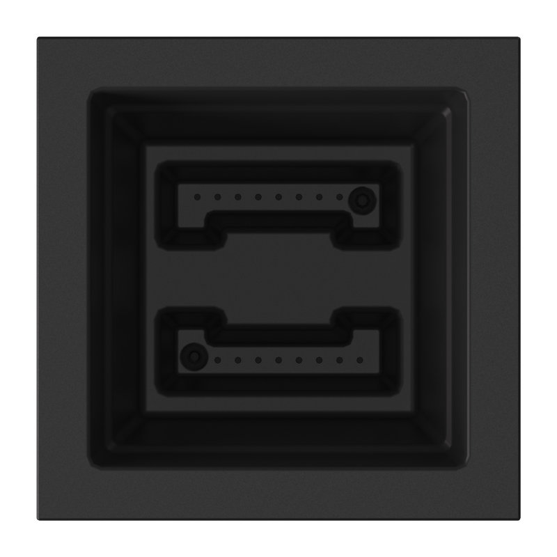 Square Outdoor Resin Planter Box, Black, 20" H x 20" W x 20" D