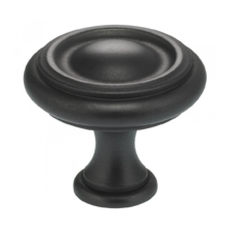 Poignée champignon surdimensionnée de 1,1875 po de diamètre, H 1,19 po x l 1,19 po x P 1 po, Bronze frotté à l'huile