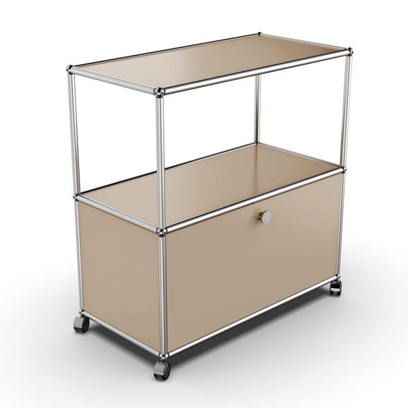 Johnphilip 29.5'' Wide 2 - Shelf Storage Cabinet, Milktea