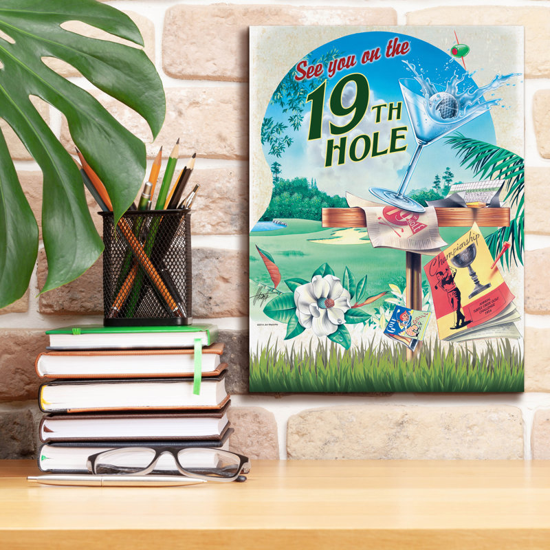 Epic Graffiti '19th Hole' by James Mazzotta Canvas Wall Art, 12" x 16", 16" H x 12" W x 0.75" D