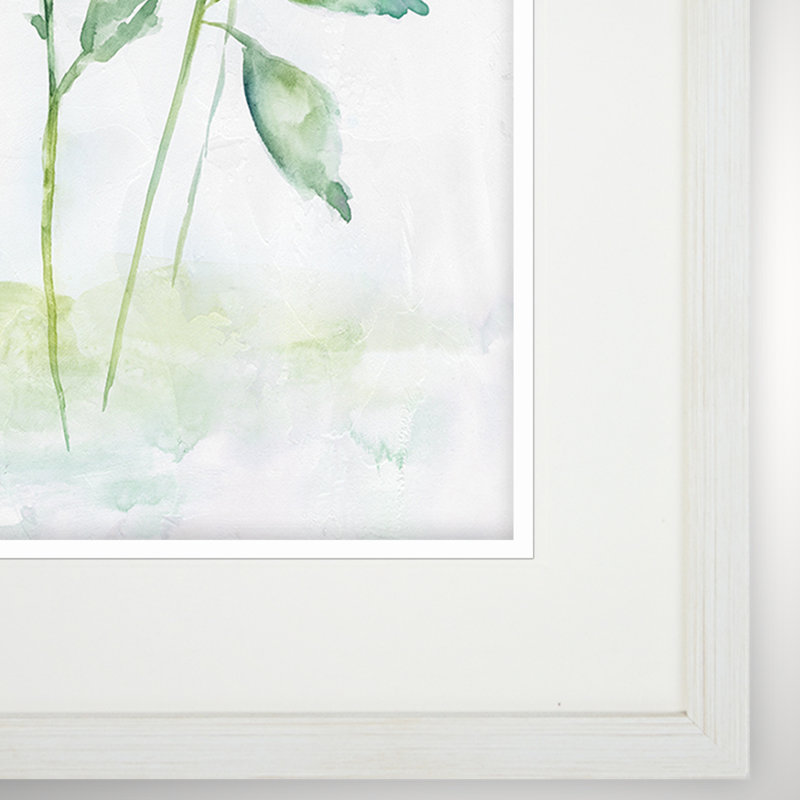 «Meadow Silhouette», ensemble de 2 reproductions de peintures à l'acrylique encadrées, Blanc