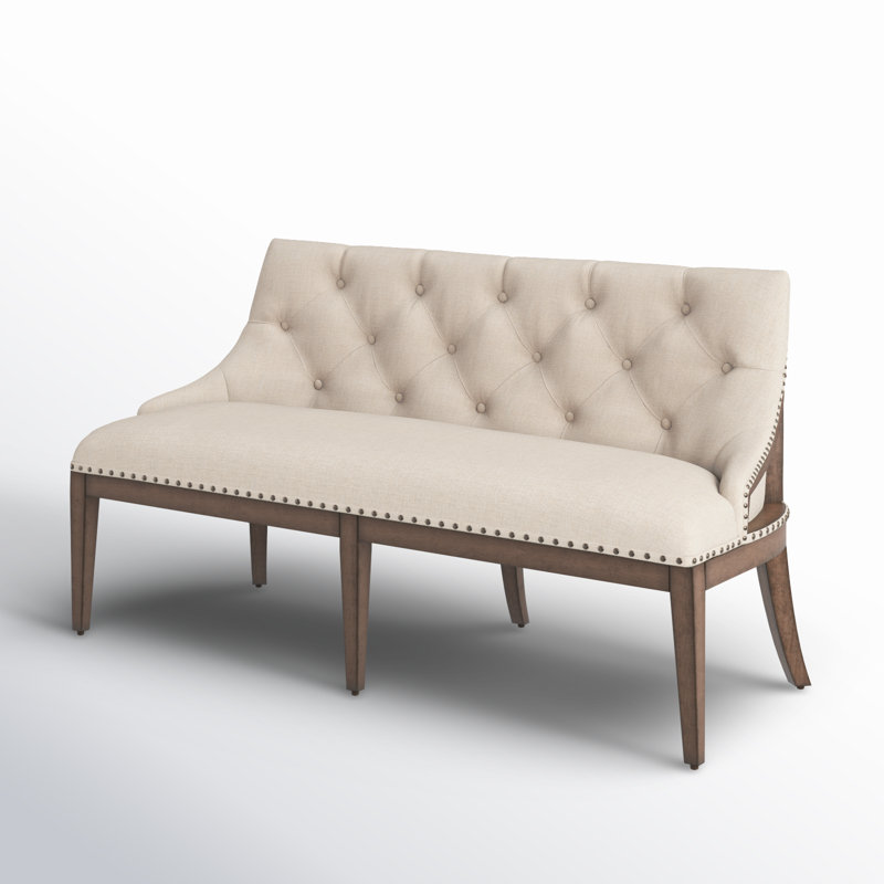 Banc de salle à manger rembourré Aisja - brun, Brun