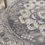 Tapis oriental gris et ivoire tissé à la machine 5 pi