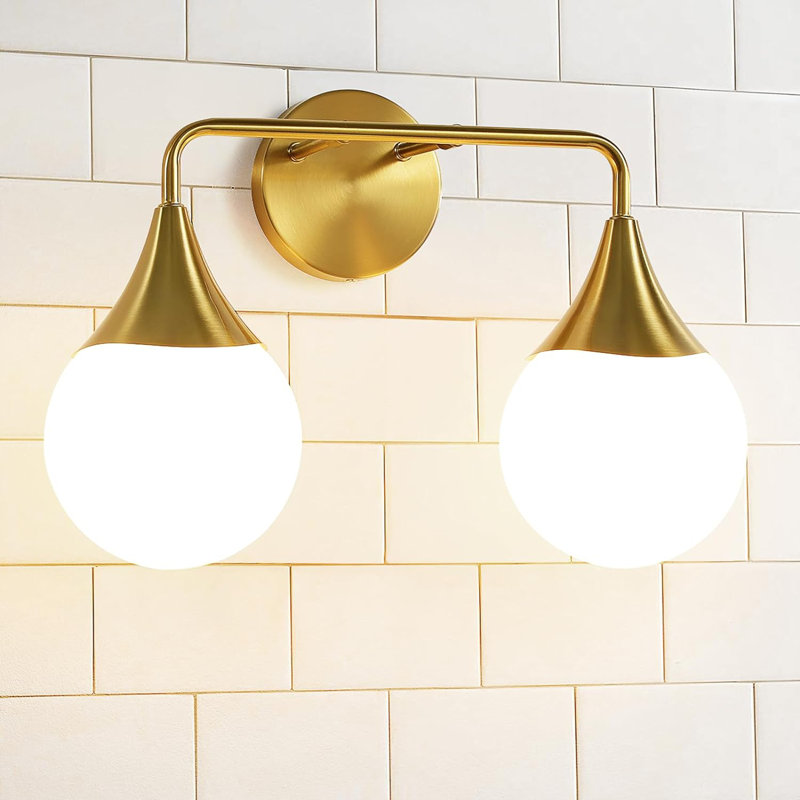 Éclairage pour meuble-lavabo 2 lumières Nomaan, Or