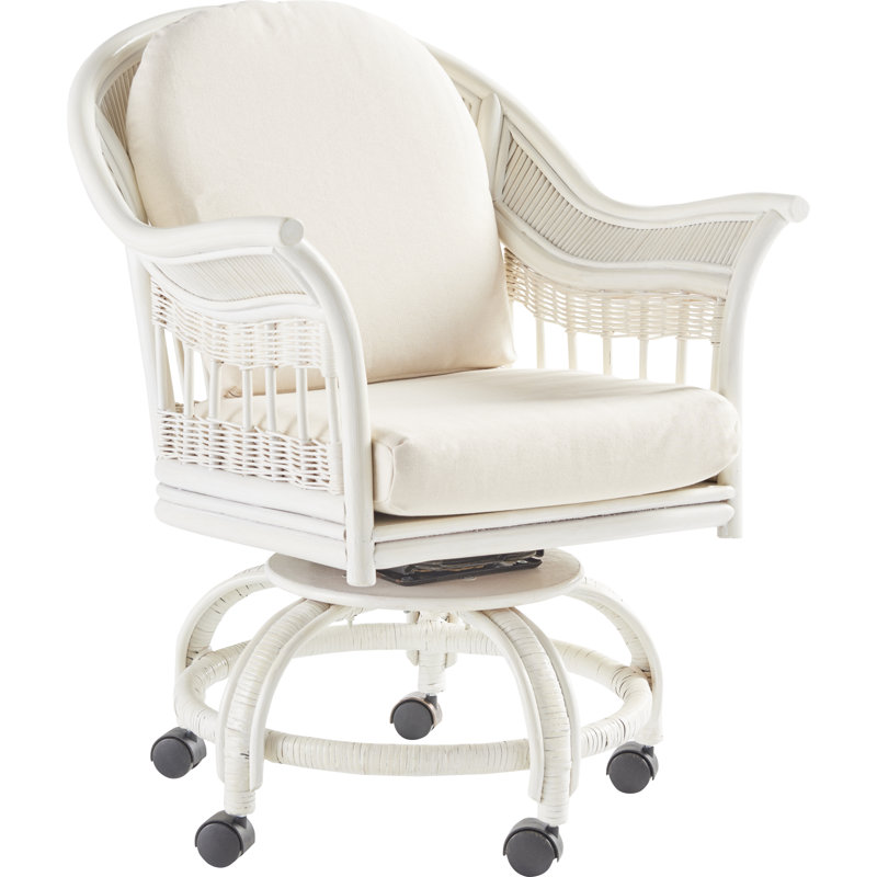Wittig Upholstered Swivel Armchair, Green/Grey Striped
