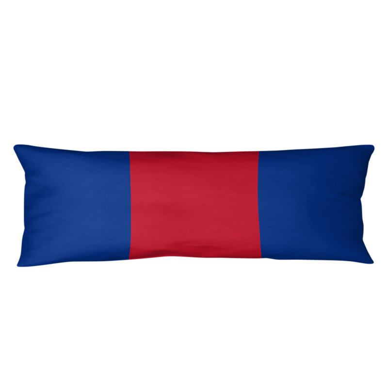 Stripes Medium Polyester/Polyfill Body Pillow, Blue and Red, New England Football